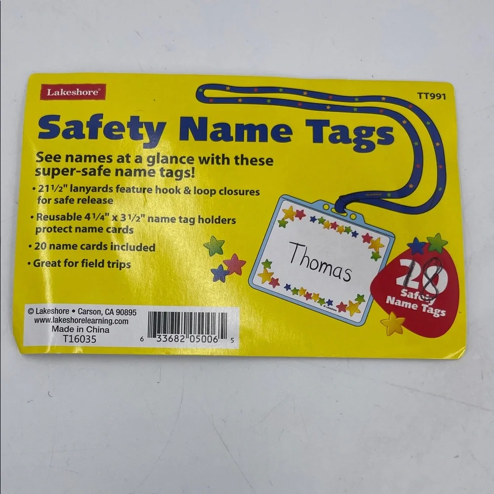 18 Pcs Starry Blue Lanyard Name Tags Set